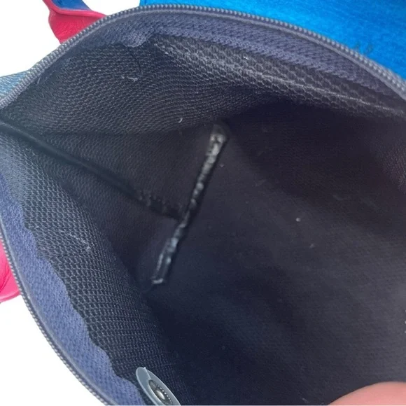 Longchamp Blue Denim Modele Depose Canvas
Mini Tote Bag Leather Trim Pink/Blue - Picture 10 of 16